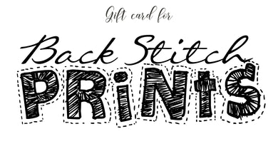 Backstitch Prints Gift Card